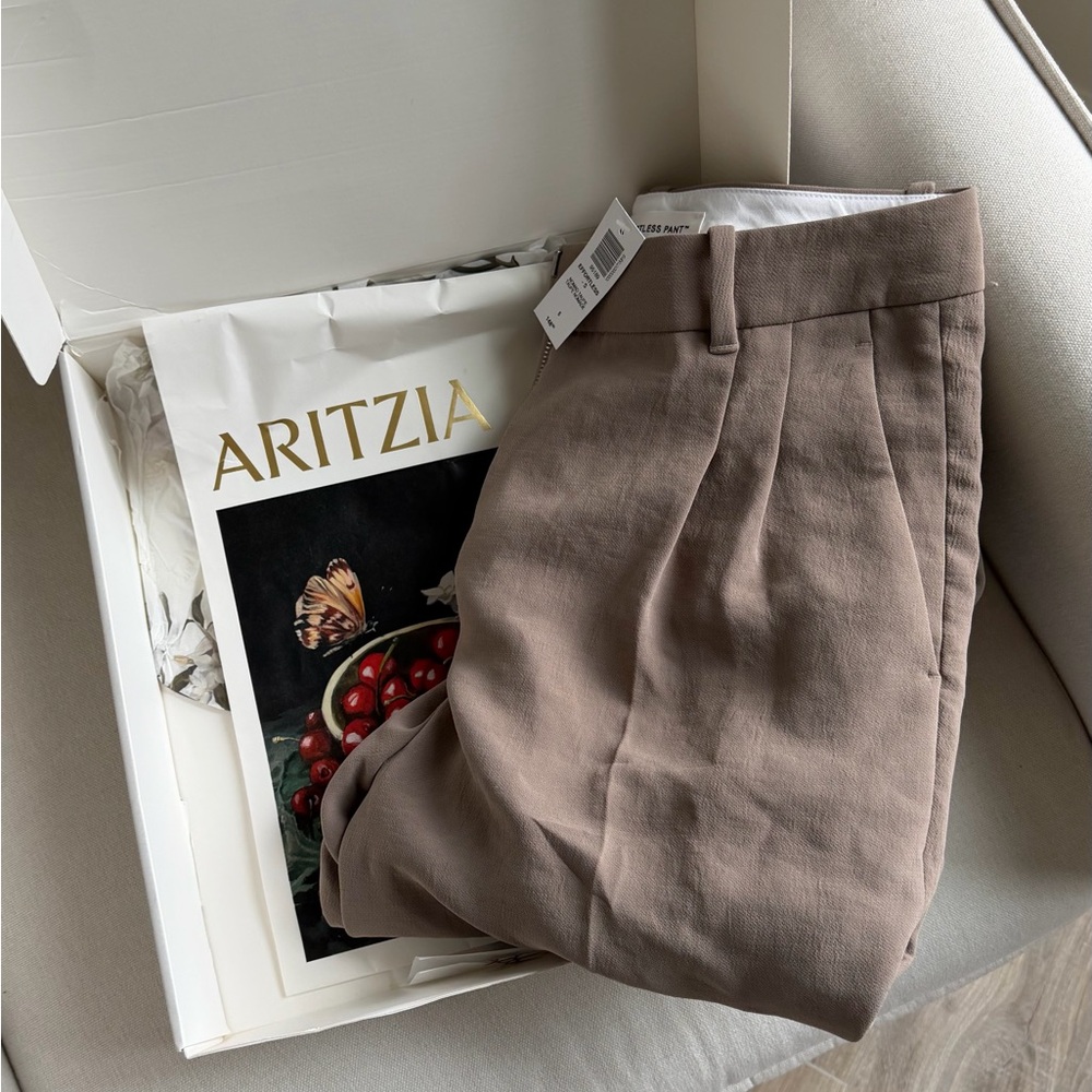 Aritzia Effortless Taupe Pants